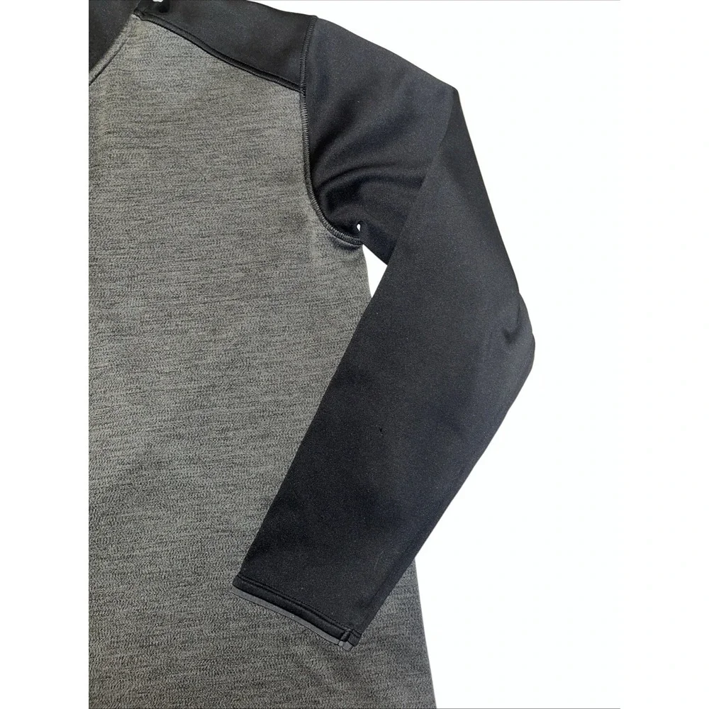 Nike Running Dri-Fit 1/4 Zip Mens Pullover Charcoal Black Performance Top